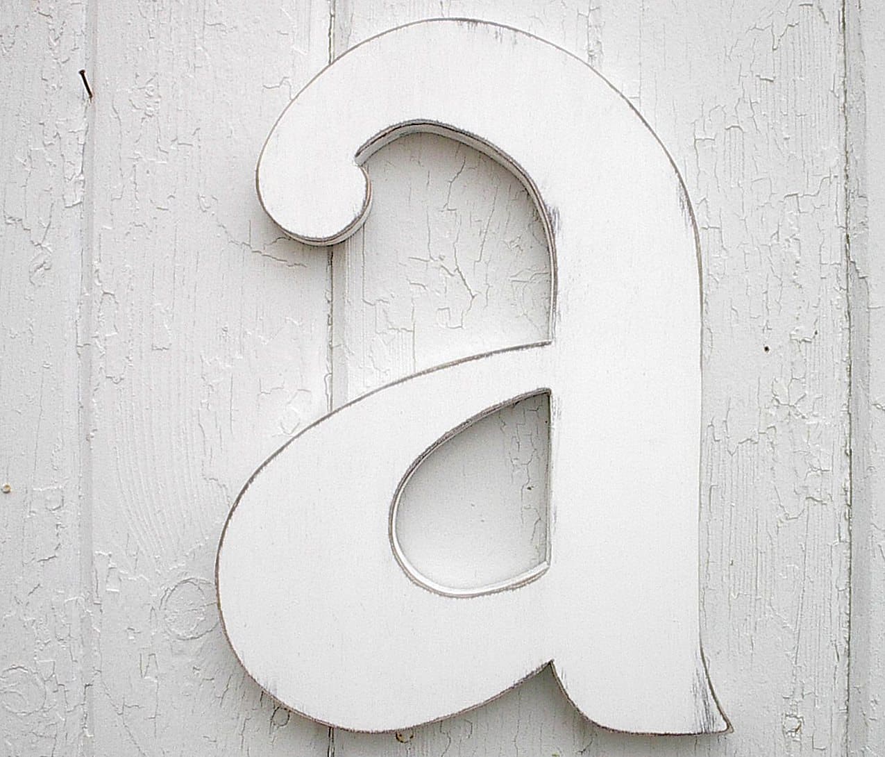 white letter A